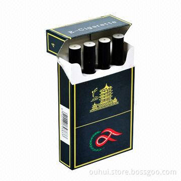 Mini E-cigarette with 4pcs Box Package, 100mAh Battery, 300 Puffs, Color Black and White